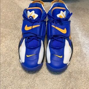 Nike air barrage blue/yellow
